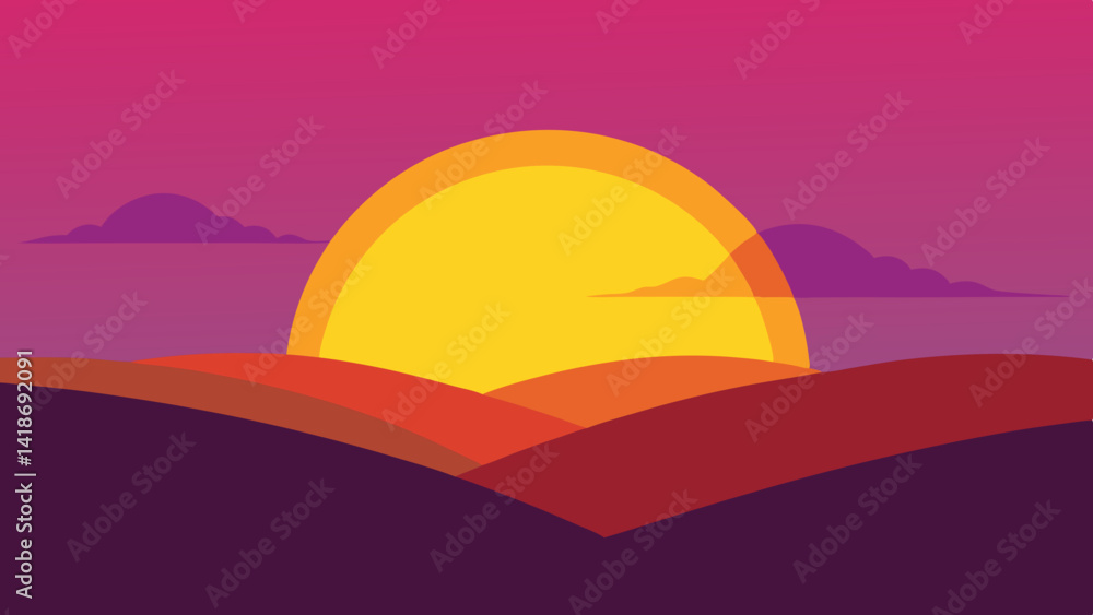 Obraz premium sunset in the mountains