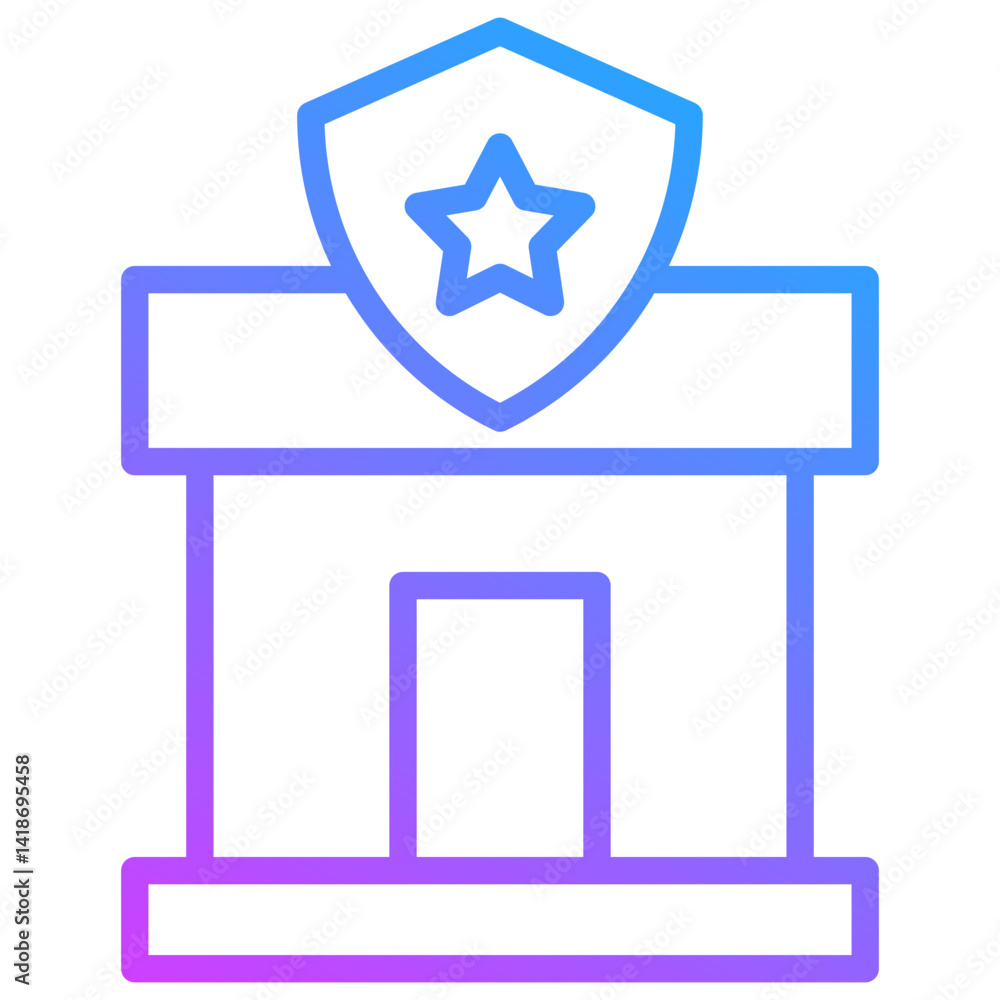 Police Station Icon Police Station Icon