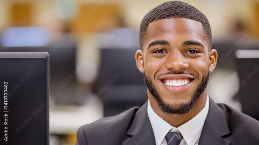 Confident businessman, a portrait of professional success in corporate setting smiling Confident businessman, a portrait of professional success in corporate setting smiling