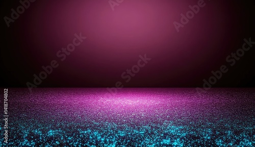Purple, teal glitter studio backdrop