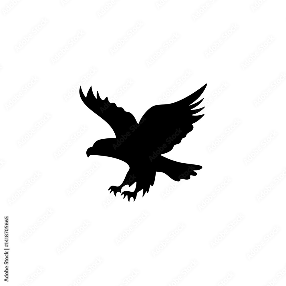 Eagle silhouette vector icon Eagle silhouette vector icon
