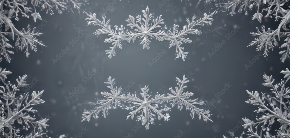 Delicate snowflake frame, sophisticated Christmas card template , holiday, celebration Delicate snowflake frame, sophisticated Christmas card template , holiday, celebration