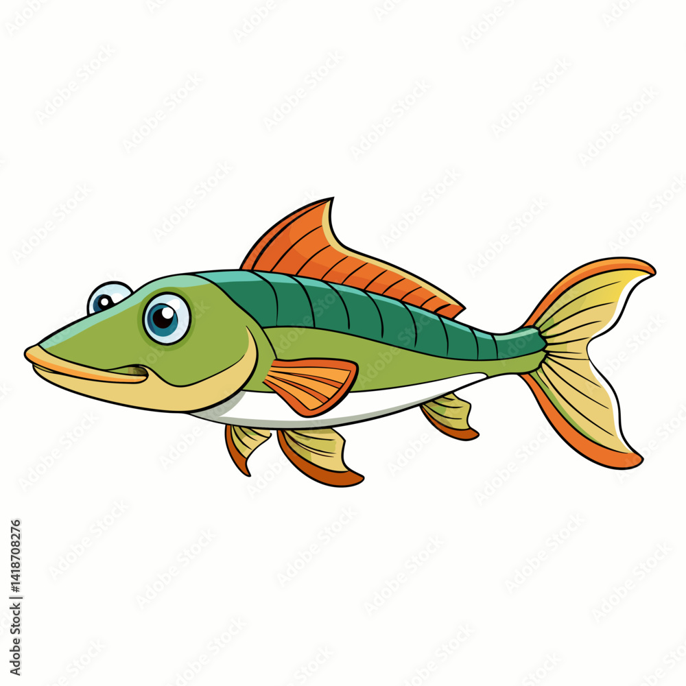 Naklejka premium vector illustration of fish
