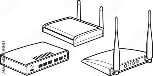 wireless router vector icon on white background