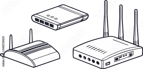 wireless router vector icon on white background