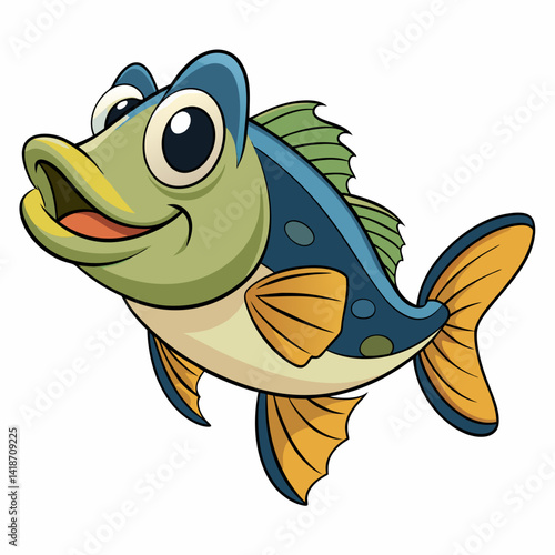 cartoon fish with a fish