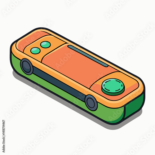 set of colorful batteries