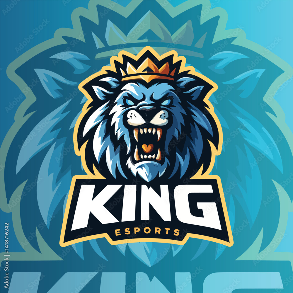 lion king mascot logo vector illustration lion king mascot logo vector illustration
