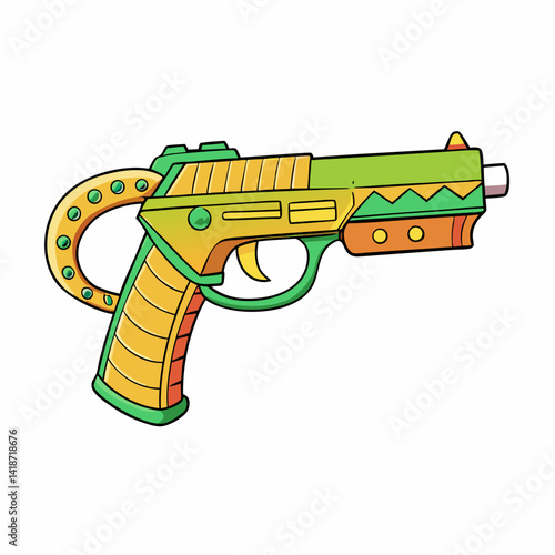 illustration of a toy gun