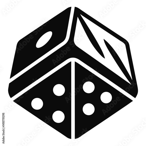 gaming dice silhouette illustration