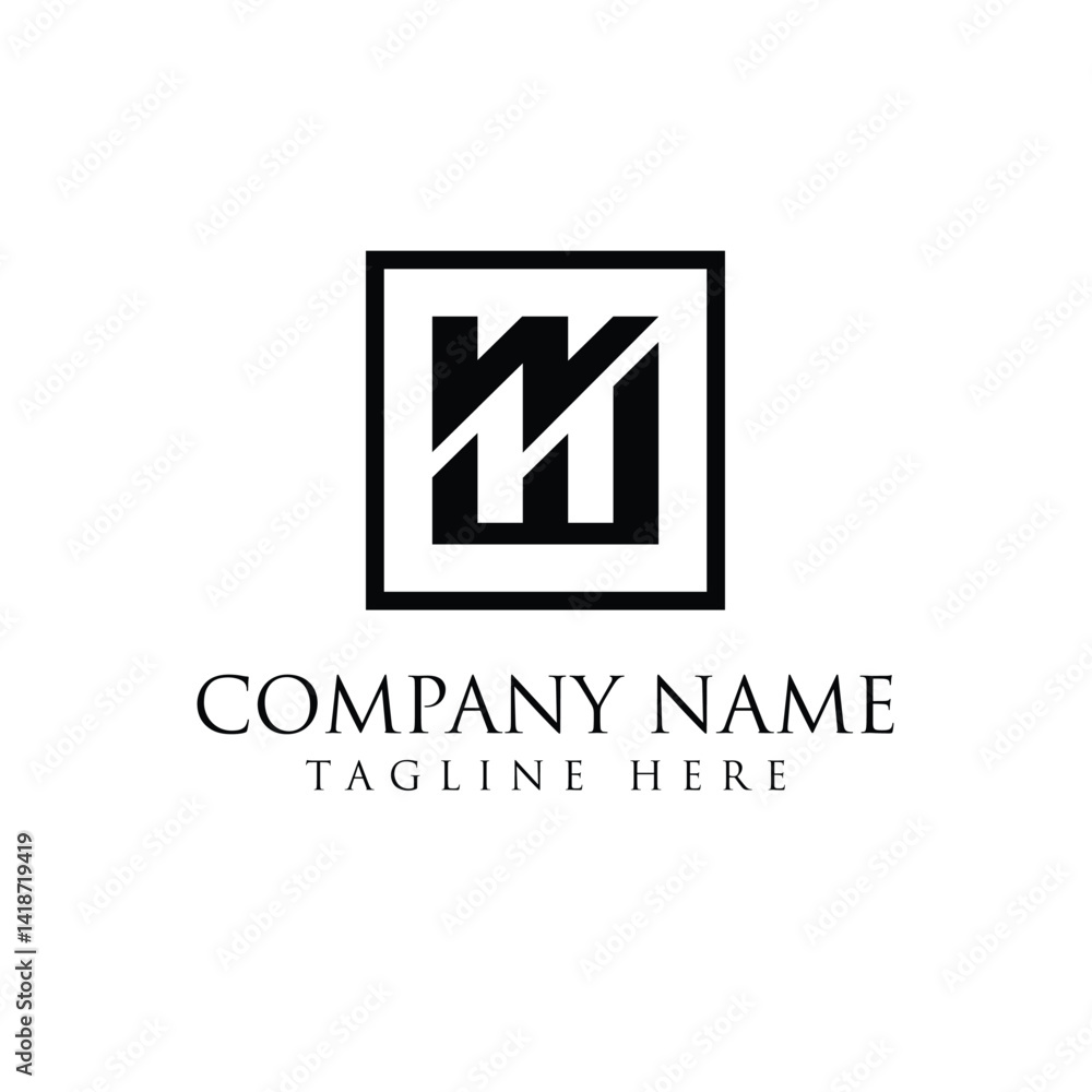 Fototapeta premium Logo design letter W