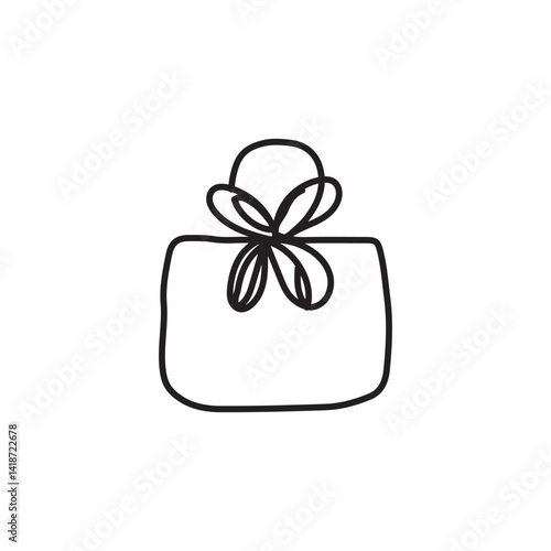 vector illustration of elements with Gift symbols	
