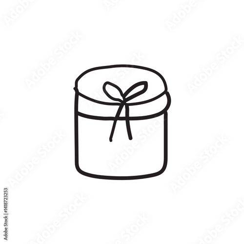 vector illustration of elements with Gift symbols	
