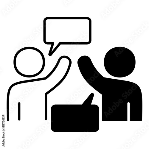 Collaboration black icon