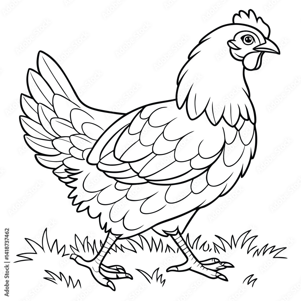 Obraz premium hen and rooster