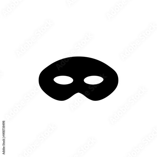 Black carnival mask icon. Vector illustration 