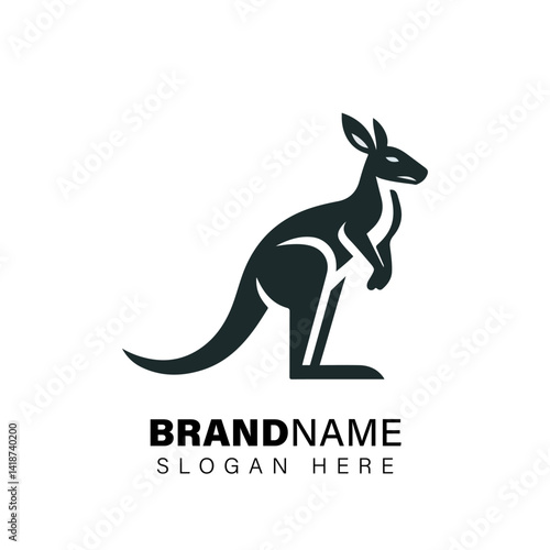 kangaroo logo vector illustration