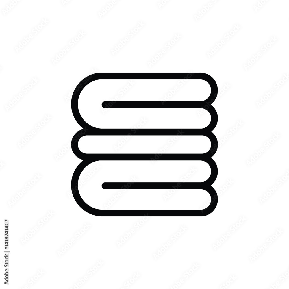 Neat Stack of Folded Towels Cleanliness, Freshness, and Hygiene Icon Neat Stack of Folded Towels Cleanliness, Freshness, and Hygiene Icon