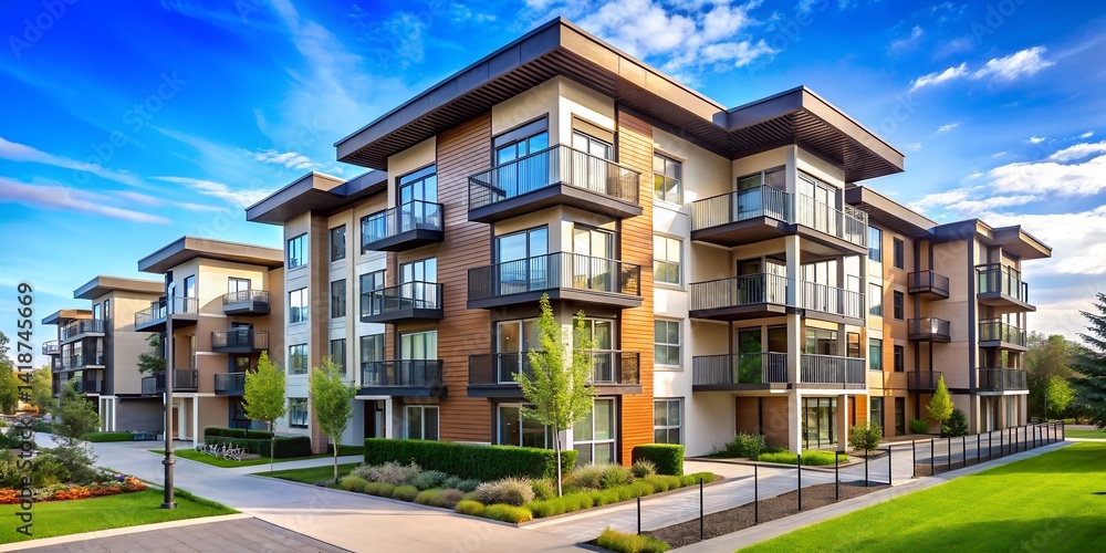Modern Apartment Complex Multifamily Modern Apartment Complex Multifamily
