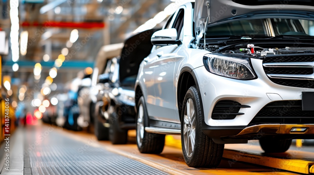 Automobile production process factory industrial photography modern environment close-up view manufacturing concept Automobile production process factory industrial photography modern environment close-up view manufacturing concept