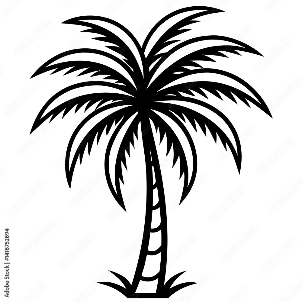 Obraz premium palm tree silhouette