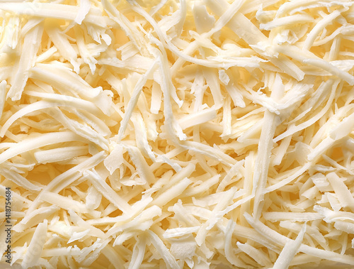 shredded mozzarella cheese texture background