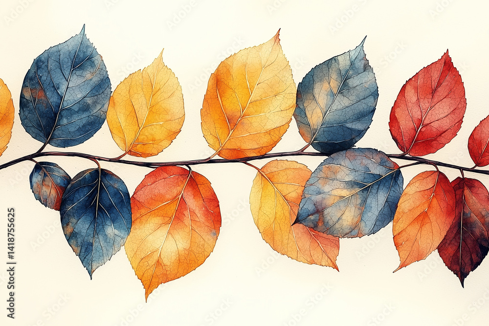 Fototapeta premium A close-up of foliage presented in an ink sketch style