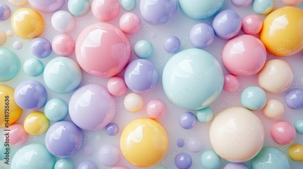 A candy-inspired bubble pattern with soft pastel orbs resembling sugar-coated sweets A candy-inspired bubble pattern with soft pastel orbs resembling sugar-coated sweets