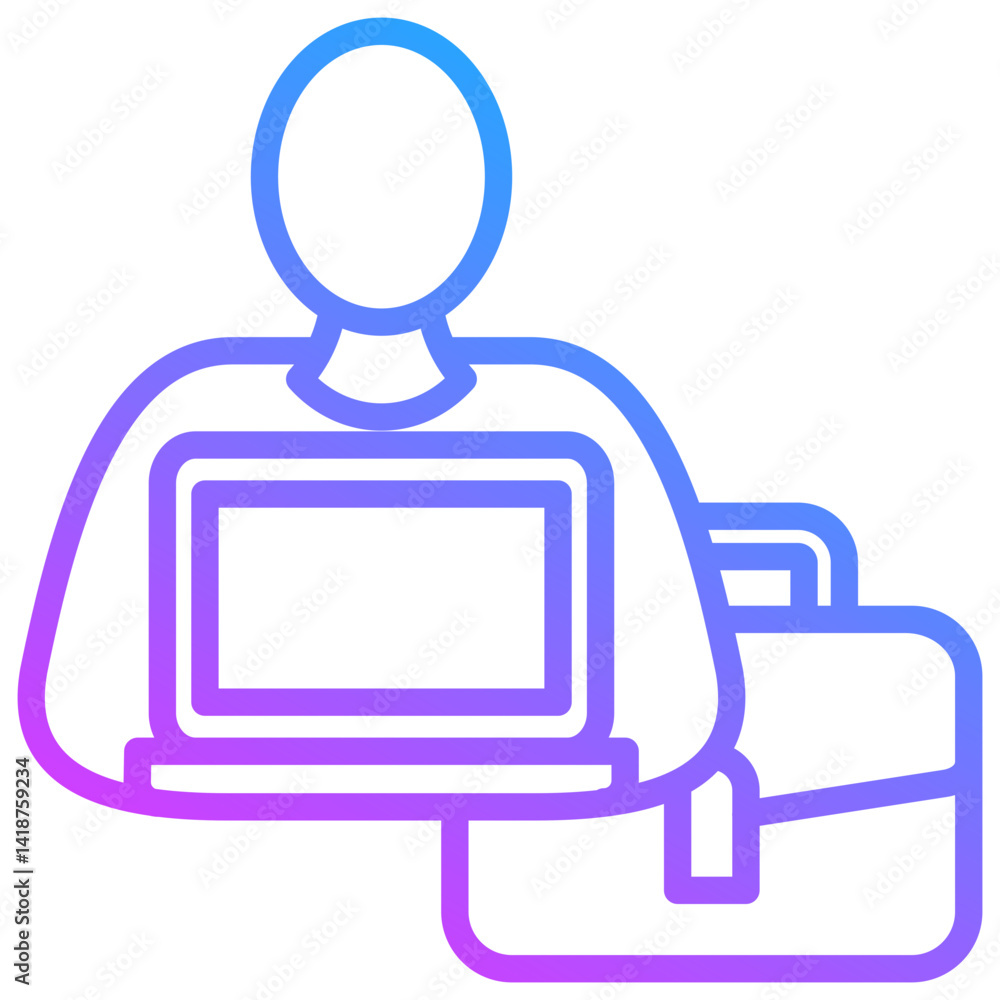 Naklejka premium Work Icon