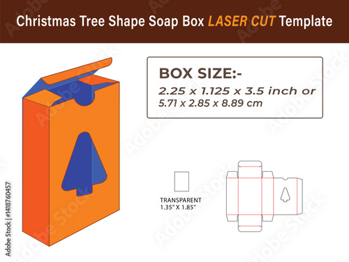 Professional Christmas Tree Shape Soap Box LASER CUT Design Files