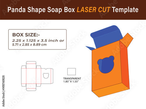Panda Shape Soap Box LASER CUT Template for Adorable Packaging