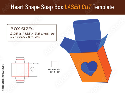 Heart Shape Soap Box LASER CUT Template for DIY Crafting