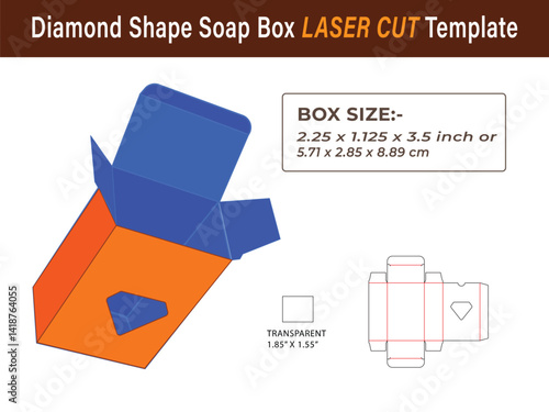 Diamond Shape Soap Box LASER CUT Template for Personalized Craft Projects