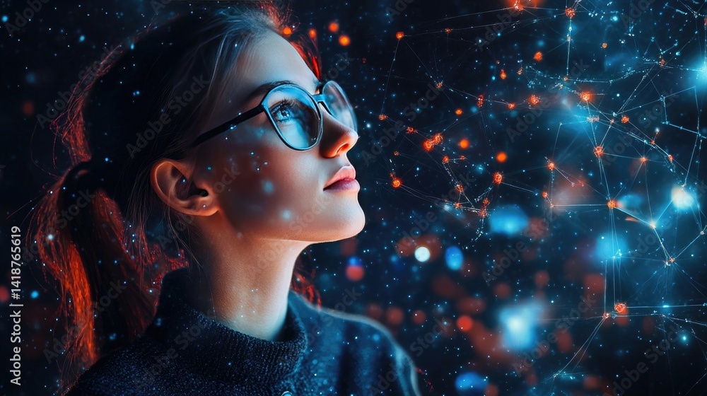 AI-generated science fiction illustration in space AI-generated science fiction illustration in space