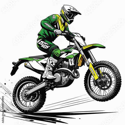 unique and cool motorcross vector