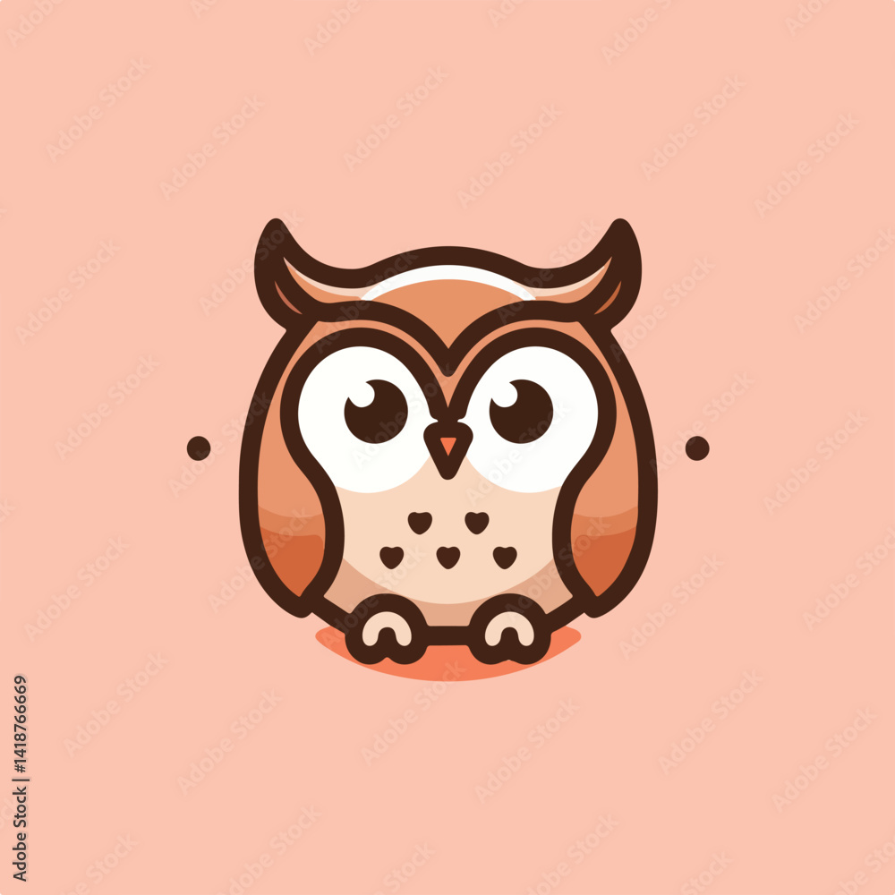 Fototapeta premium cute owl vector image