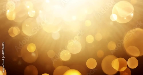 Wallpaper Mural A golden bokeh background with soft glowing light flares radiating intermittently, sparkling effects like crystals in sunlight, warm and luxurious atmosphere, soft golden tones with depth and gentle b Torontodigital.ca
