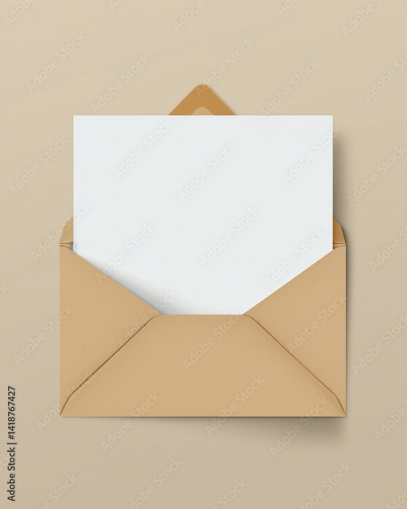Letter Paper Mockup with Soft Shadow