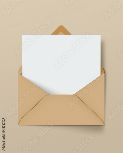 Letter Paper Mockup with Soft Shadow