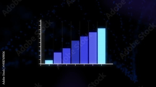 Animation of financial data processing and statistics
