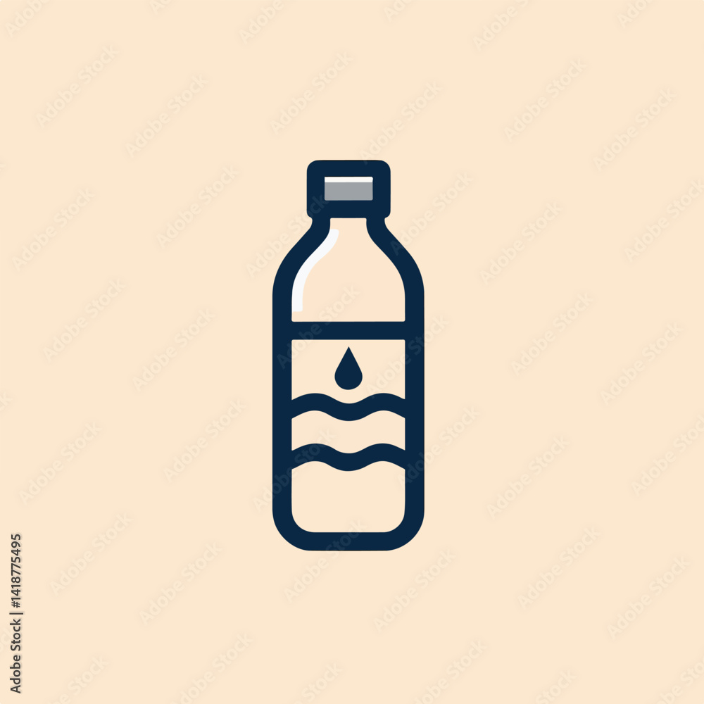 drinking water bottle vector image drinking water bottle vector image