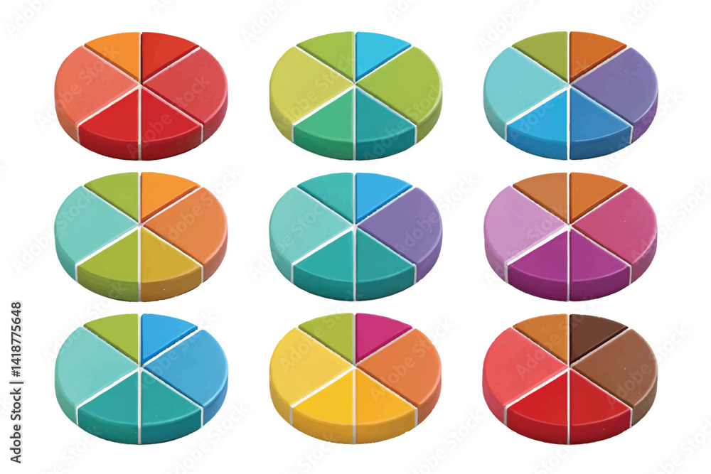 Obraz premium colorful pie chart
