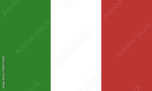 Italy flag icon isolate on white background.