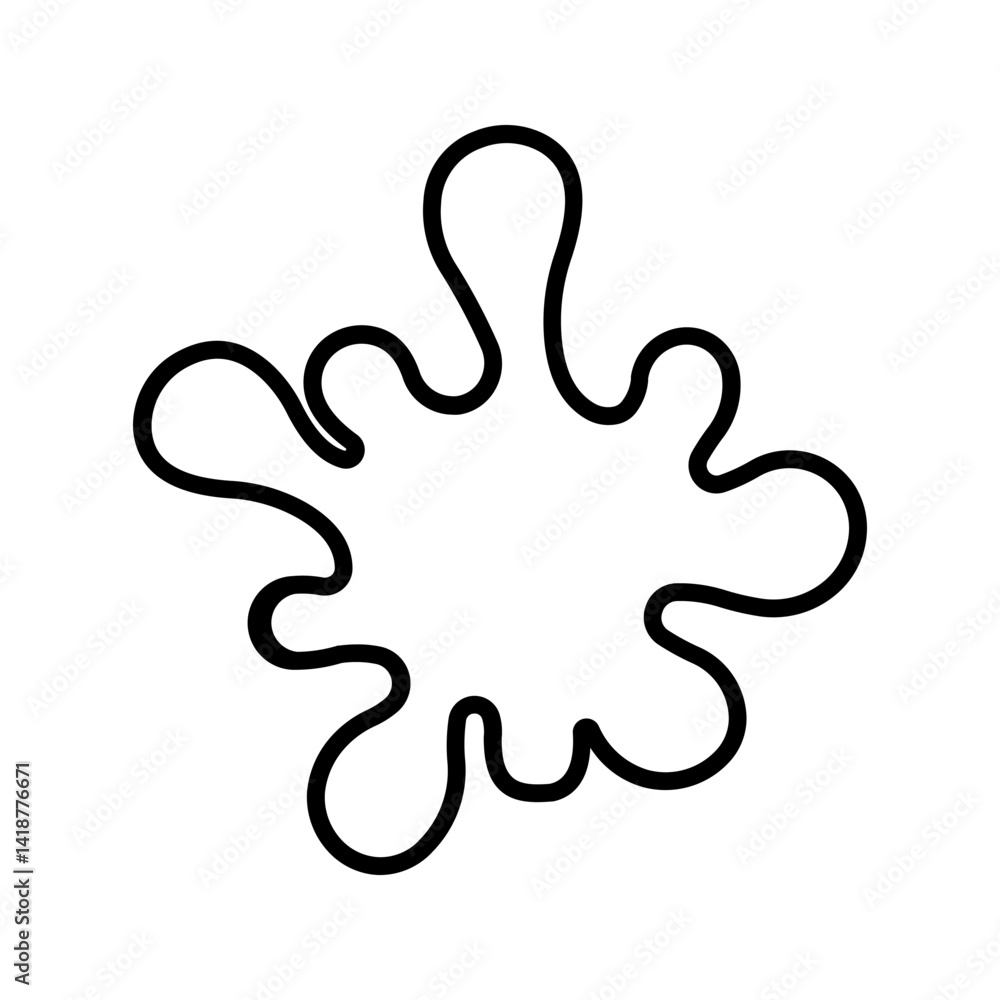 Fototapeta premium drop paint icon color editable on white background