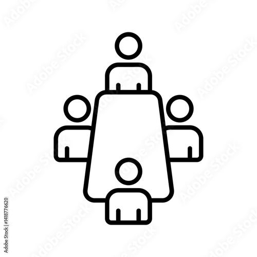 committee icon color editable on white background