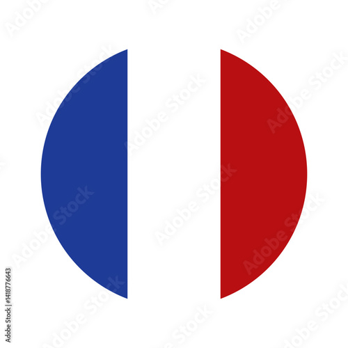 France flag icon isolate on white background.