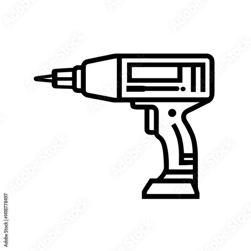 電動ドリルのアイコンベクターイラスト