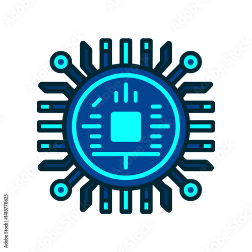 半導体のシンプルなベクターイラスト