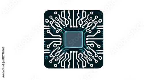 半導体のシンプルなベクターイラスト