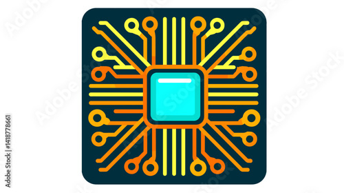 半導体のシンプルなベクターイラスト